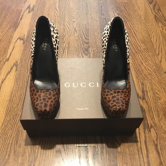Gucci Multicolor Leopard Print Pumps - Picture 4 of 6